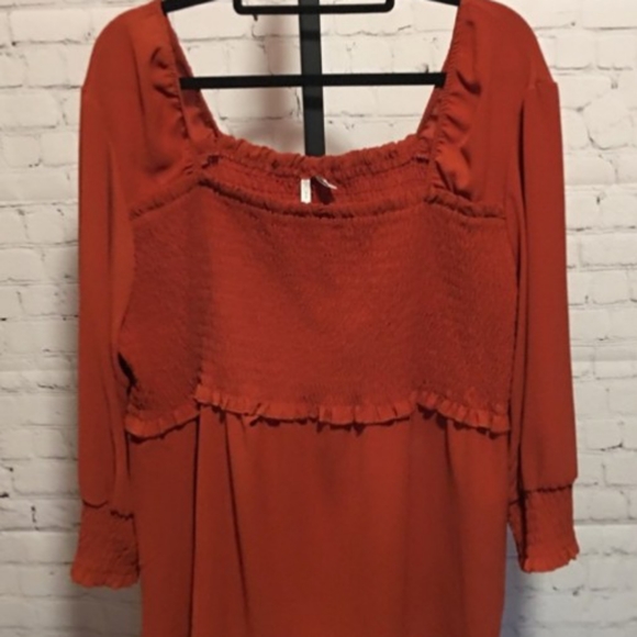 🆕 Cato Square Neck Peasant Top Size 22/24 - Picture 2 of 3
